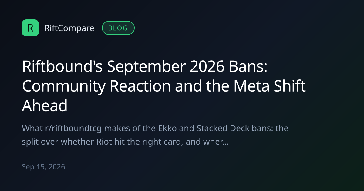 Riftbound: Riot vieta Ekko, Recurrent e Stacked Deck