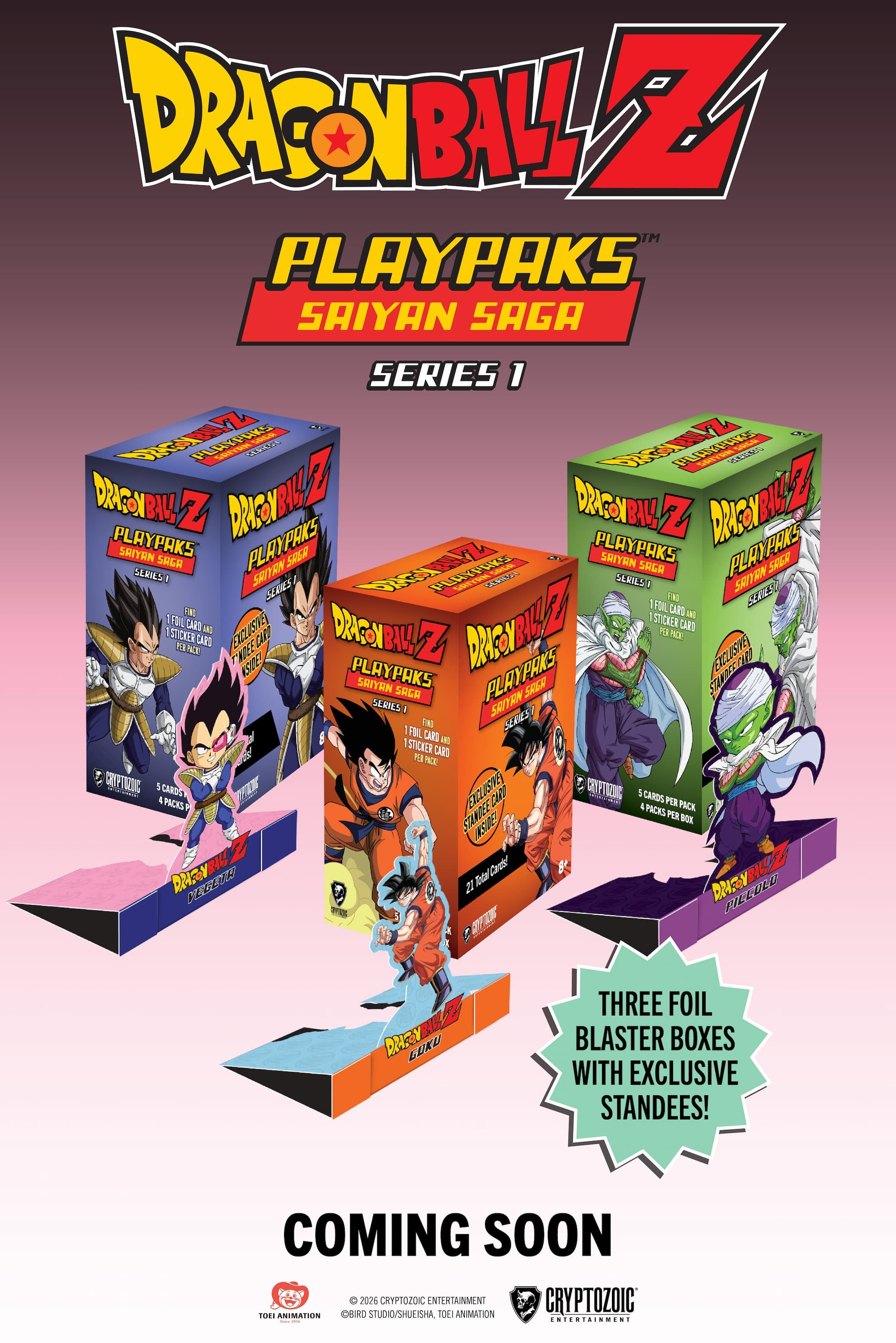 Cryptozoic porta Dragon Ball Z nelle buste da banco cassa con i Playpaks