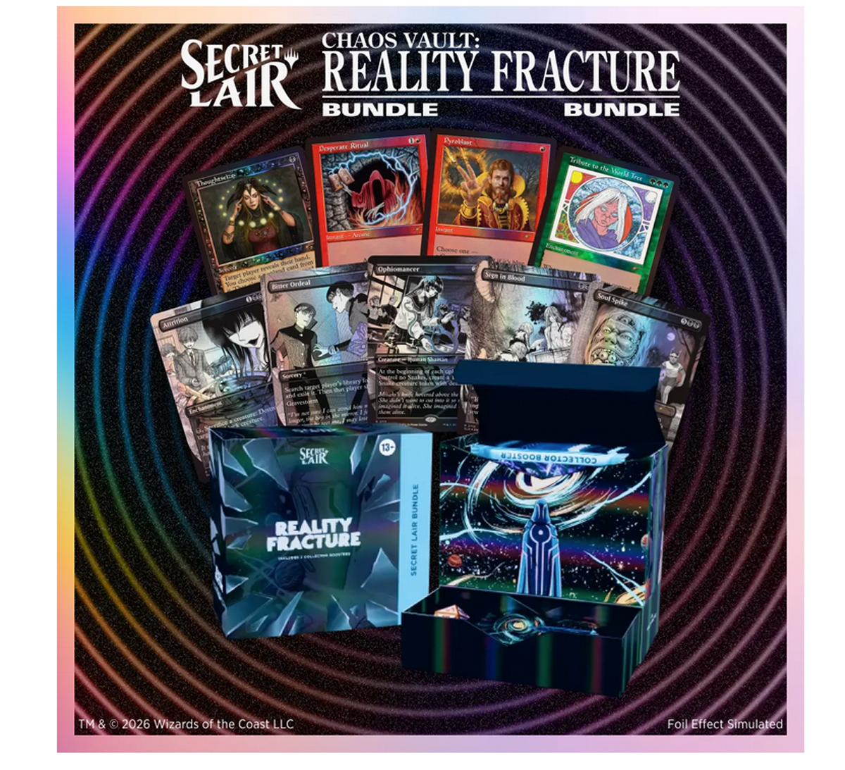 Tre bundle Secret Lair per Reality Fracture, da 159,98 a 234,99 dollari