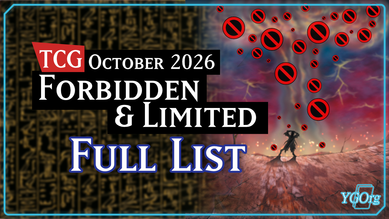 Yu-Gi-Oh! TCG: in vigore la lista Forbidden & Limited più ampia dal 2013